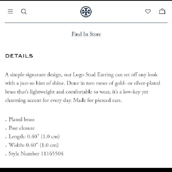 *NEW* Tory Burch gold plated earrings - Picture 7 of 7